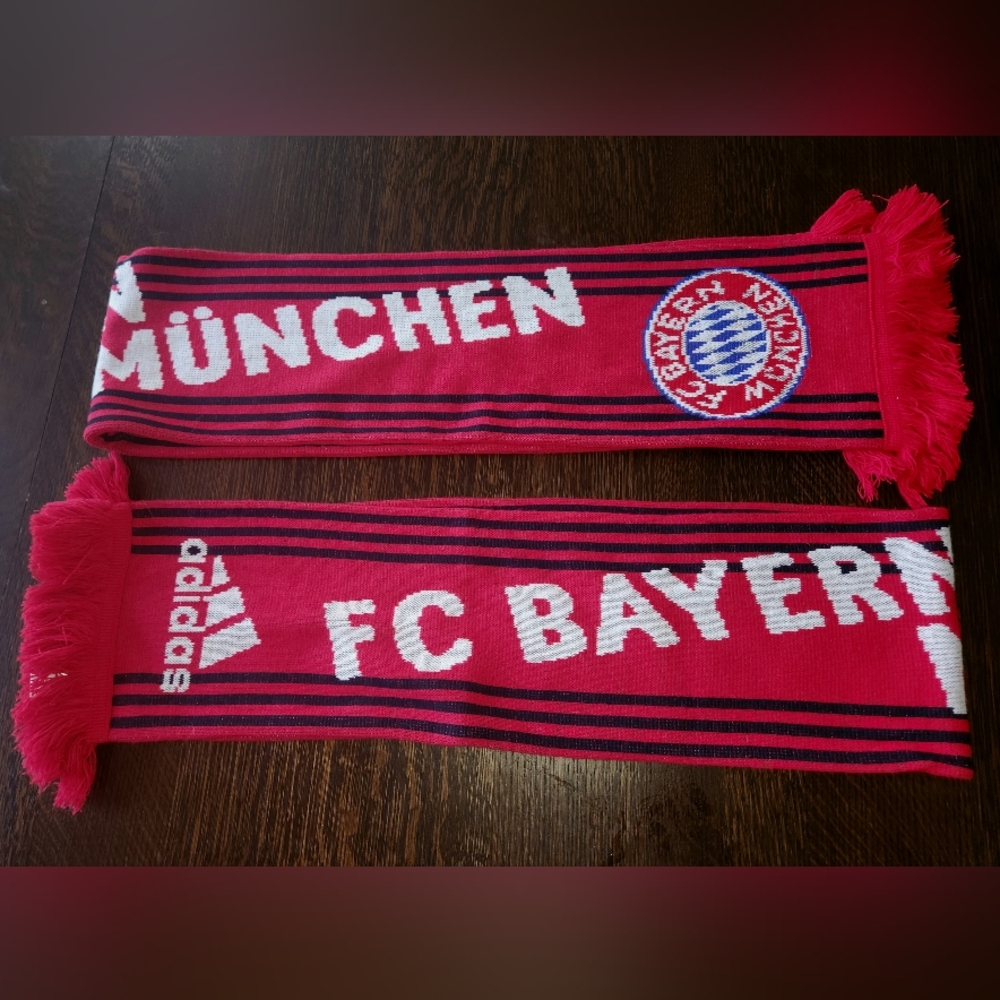 Bayern München FC ⚽️ Munich 🇩🇪Adidas Official Fan Scarves Schale Set 2 EUC $36